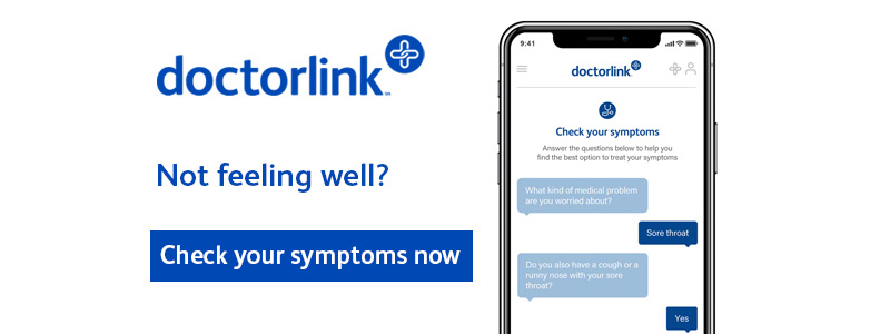 Doctorlink. Not feeling well? Check your symptoms now